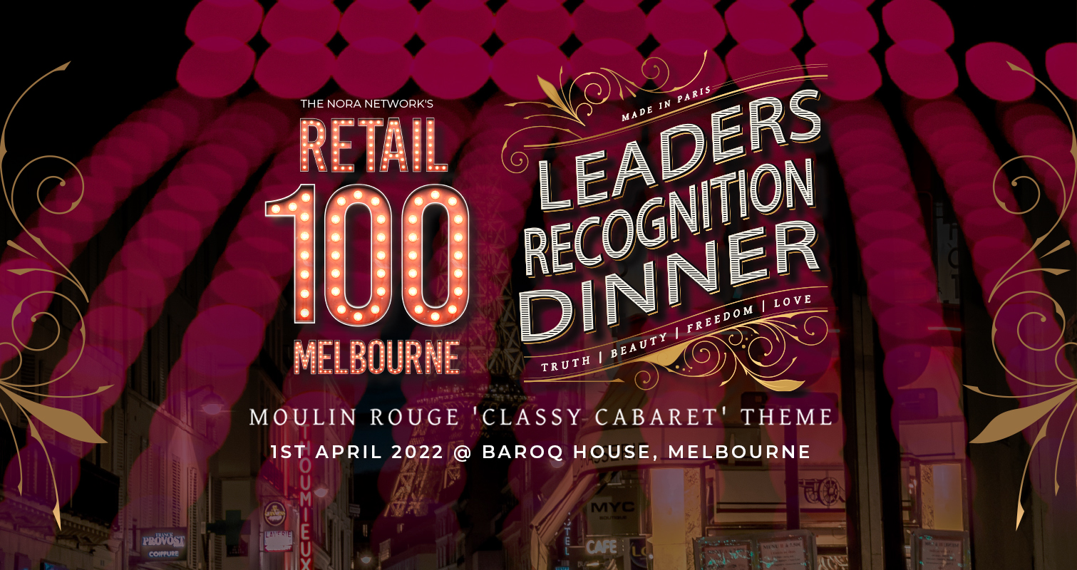 NORA’s celebrated retail leaders: Moulin Rouge gathering in Melbourne
